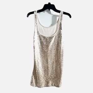 Women’s Old Navy cream colored sequence tank top with tags